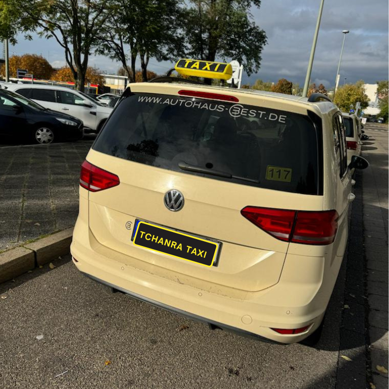Taxi Sicht von Hinten